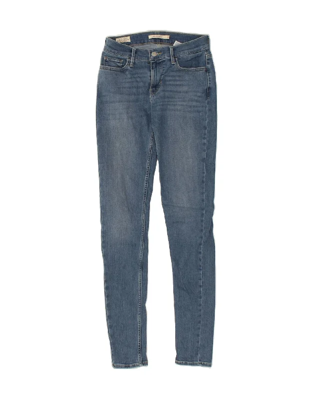 LEVI'S Womens 710 Super Skinny Jeans W28 L32   Blue Cotton