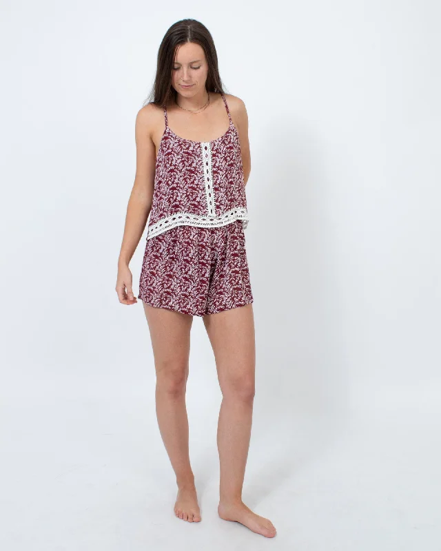 Printed Sleeveless Romper