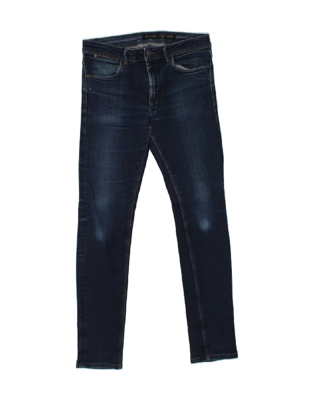 MASSIMO DUTTI Womens Slim Jeans W27 L33 Navy Blue