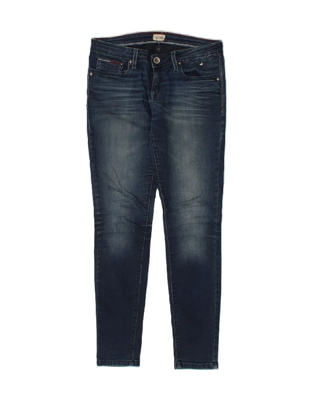 TOMMY HILFIGER Womens Skinny Jeans W30 L32 Navy Blue Cotton