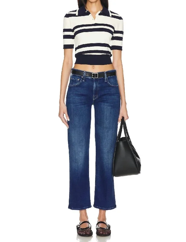 Mid Rise Rambler Zip Ankle Jean In Coastal Colors