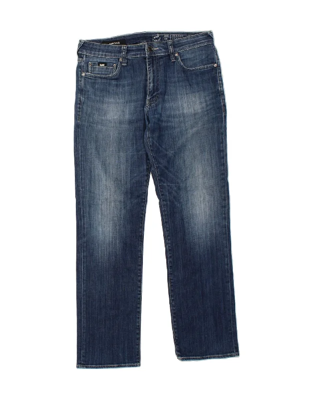 GAS Womens Straight Jeans W32 L32 Blue Cotton