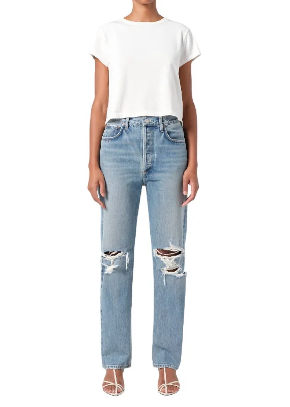 90's Pinch Waist Jean In Backdrop