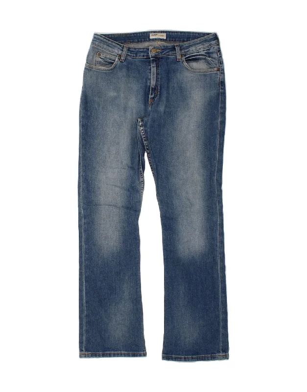LEE Womens Cameron Bootcut Jeans W34 L33  Blue Cotton
