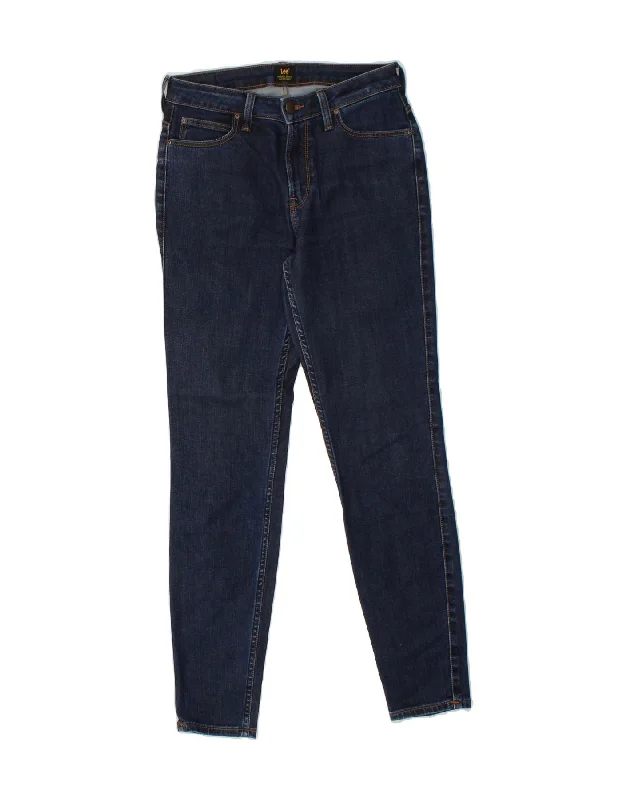LEE Womens Scarlett High Skinny Jeans W29 L30 Navy Blue Lyocell