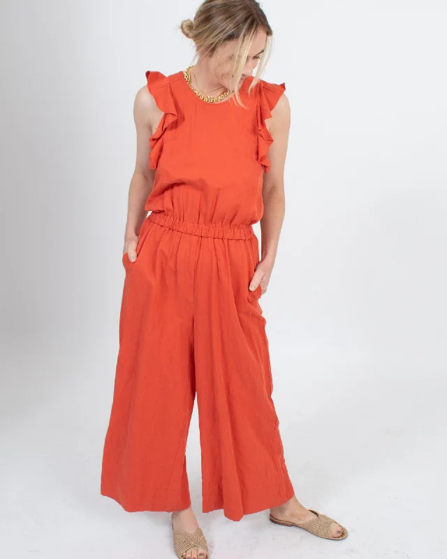 Open Cross-Back Jumpsuit