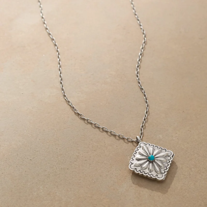 Concho Locket Necklace
