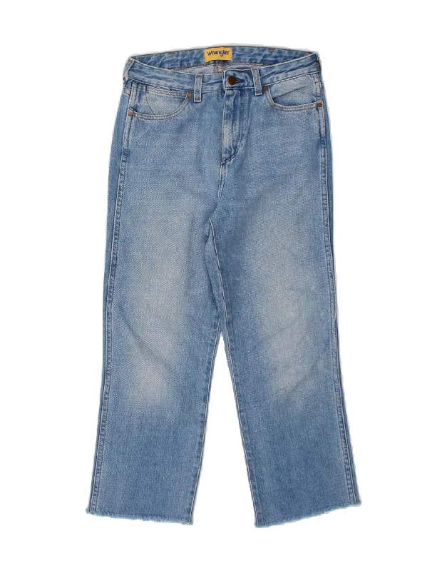 WRANGLER Womens Retro Straight Jeans W26 L23 Blue Cotton