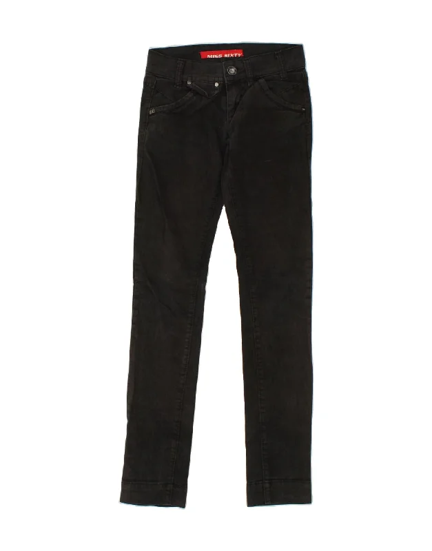 MISS SIXTY Womens Low Waist Slim Jeans W24 L32 Black Cotton