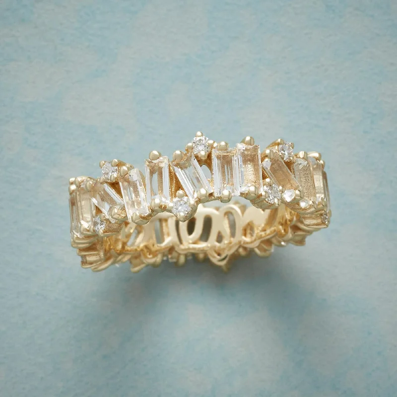 White Topaz & Diamond Ring