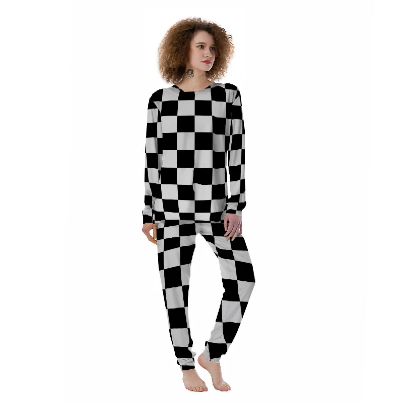 Chessboard Sphere Print Women's Pajamas