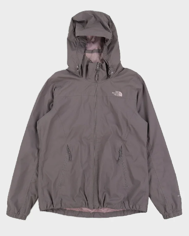 The North Face Grey Hooded DryVent Windbreaker - L