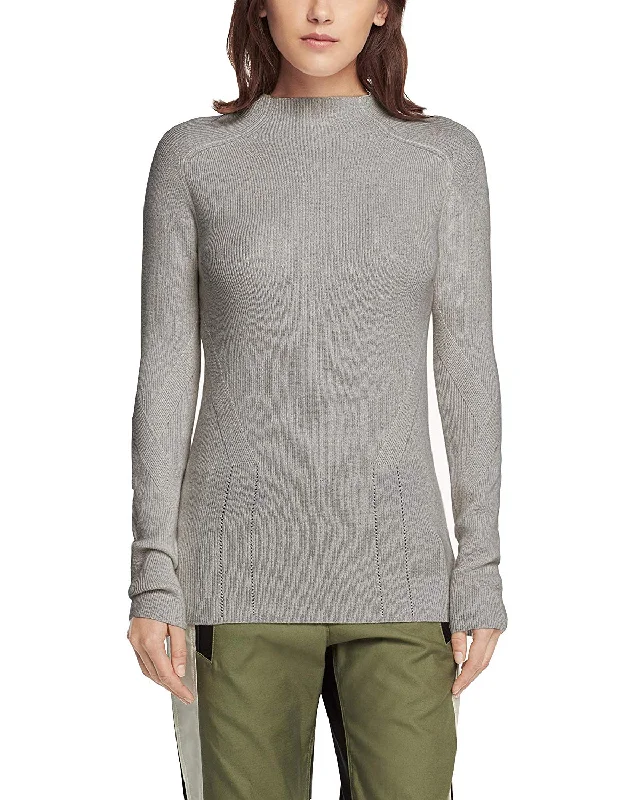 Rag & Bone Natasha Cashmere Turtleneck, Pale Heather