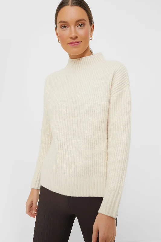 Whitecap Grey Skyla Funnel Neck Knit