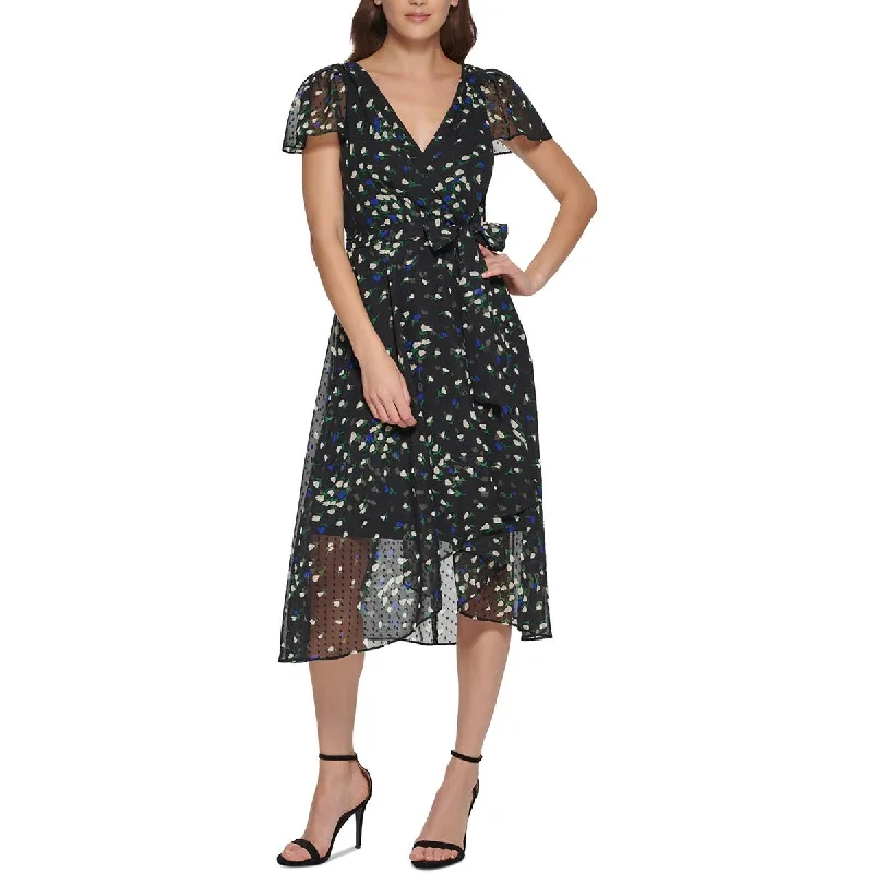 Womens Polyester Midi Dress