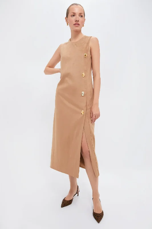 Tan Kalita Midi Dress