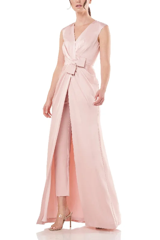 Kay Unger 5545927 Soft Blush 2 Long Sleeveless Formal Jumpsuit