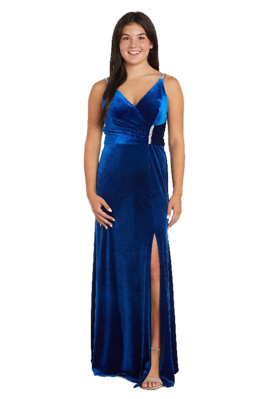 Nightway Long Formal Velvet Petite Dress 22093P