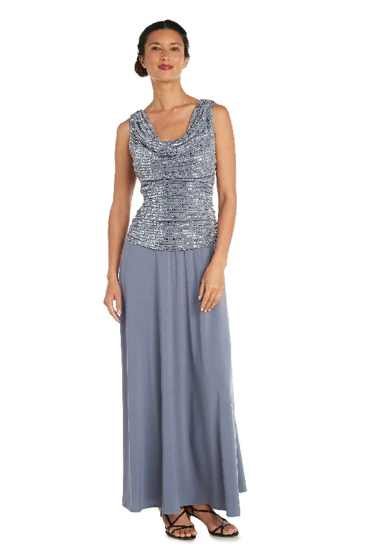 Steel 10 R&M Richards 9159 Long Mother Of The Bride Dress Sale