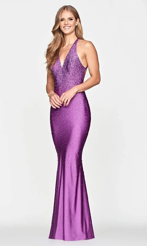 Faviana - S10631 Jeweled Halter Long Gown