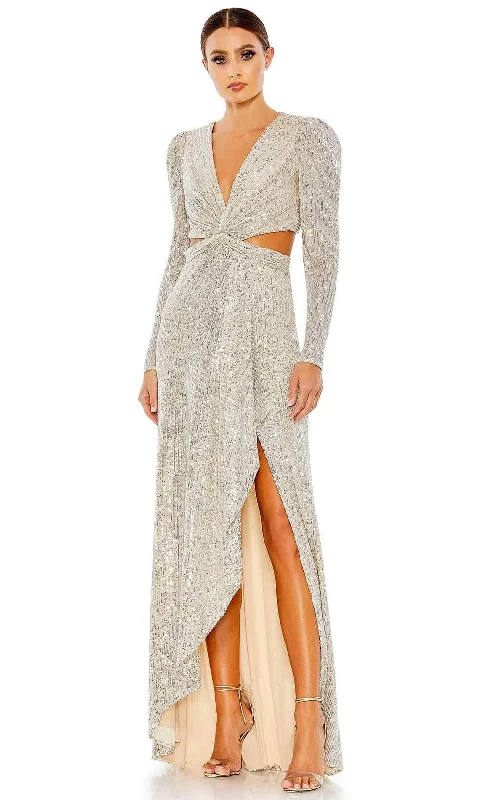 Ieena Duggal 26739 - Long-Sleeved Sequined Evening Gown