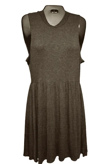 Rolla Coster women's heather gray, mock neck, tank dress size L