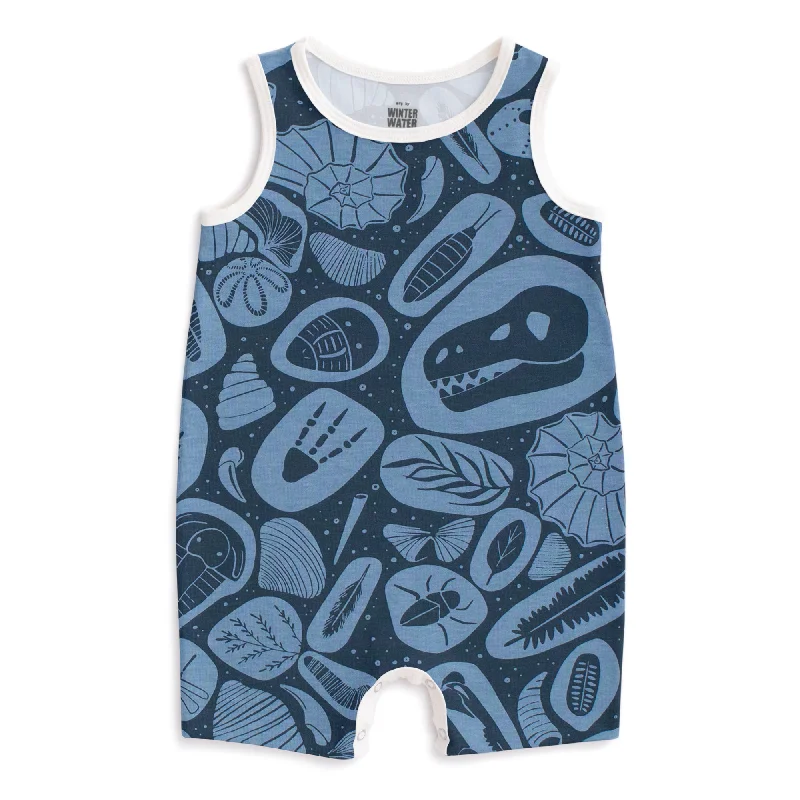 Tank Top Romper - Fossils Night Sky