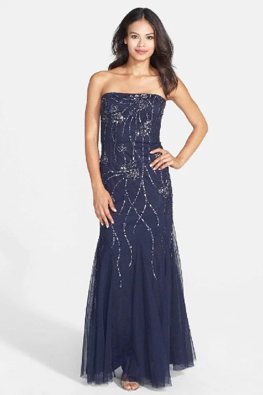 Adrianna Papell - 91897540SC Straight Across Bedazzled Dress