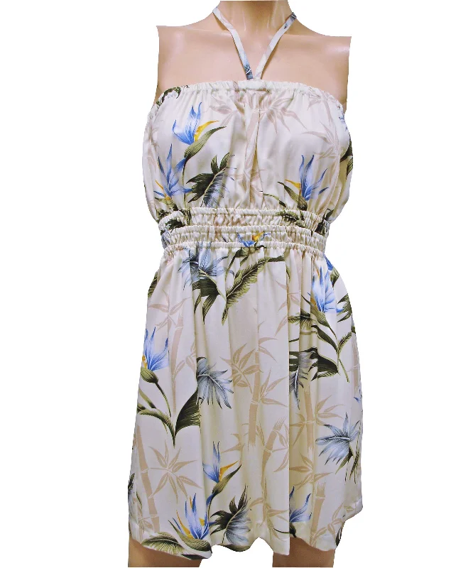 Bamboo Paradise Cream Tube Dress