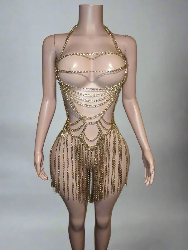 Club Girl Chain Dress (Ready to Ship)