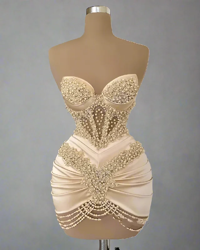 Luxury Pearl Crystal Dress