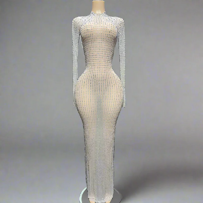 Crystal Mesh Dress (Ready to Ship)