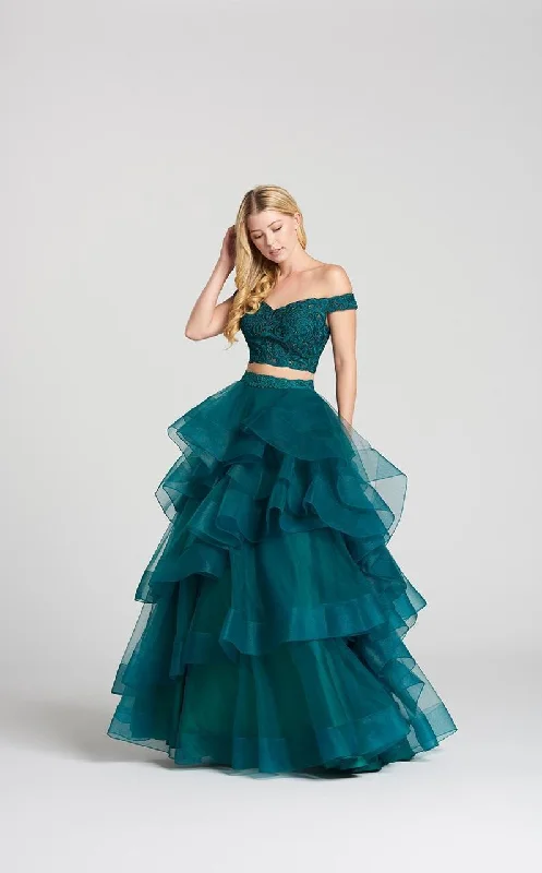 Ellie Wilde - EW118040 Off Shoulder Ruffled Ballgown