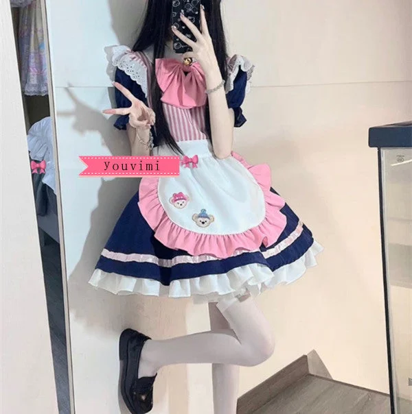 Japanese lolita cat claw maid dress yv31789