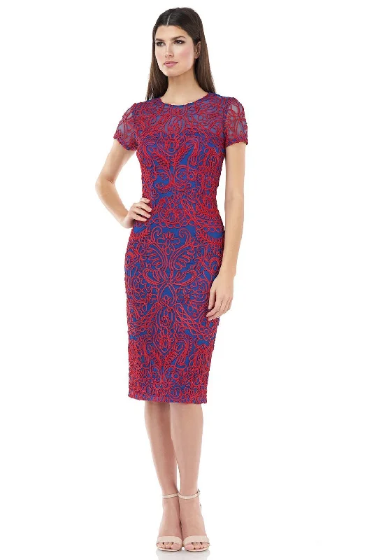 JS Collections - Soutache Sheath Knee Length Dress 866902SC