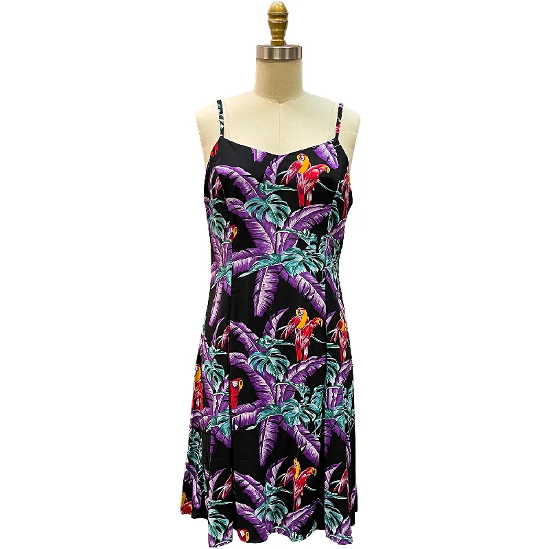 Jungle Bird Magnum PI Black Spaghetti Dress