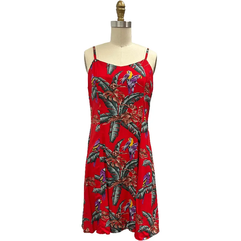 Jungle Bird Magnum PI Red Spaghetti Dress