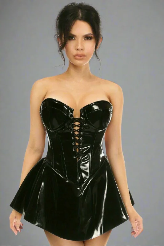 Patent Baby Doll Corset Dress