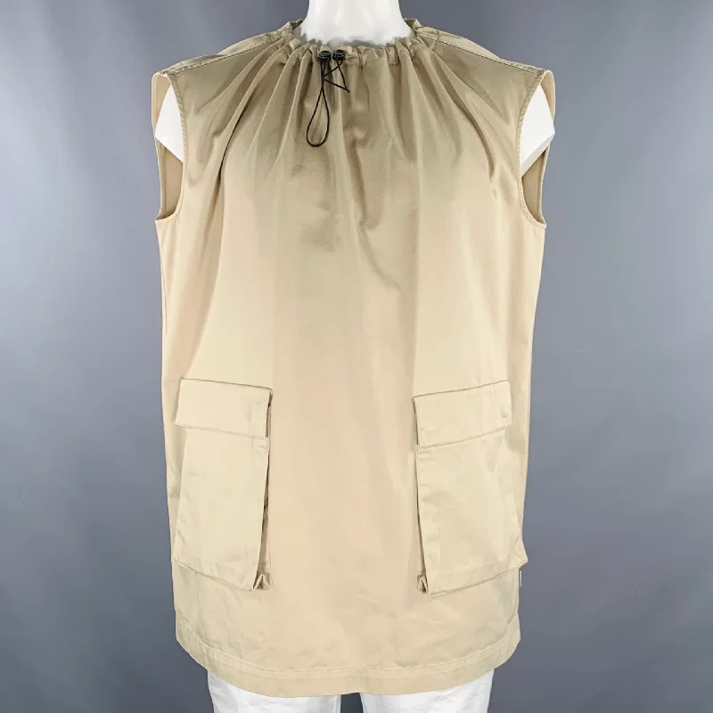 MAISON MARGIELA Size XS Khaki Cotton Cargo Pockets Dress