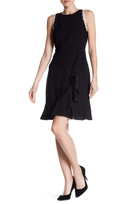 Nanette Nanette Lepore - Crew Neck Solid Crepe Dress NM8S10142SC