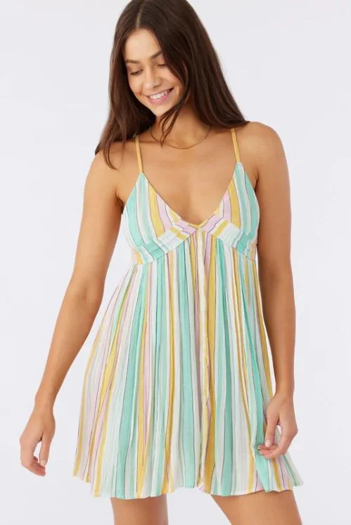 O'neill Women's Dresses Stripe Cover-Up Shoulder Strap