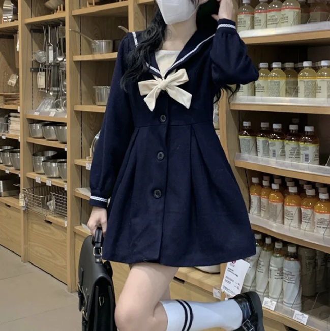 Sailor navy collar jk dress jacket yv30317