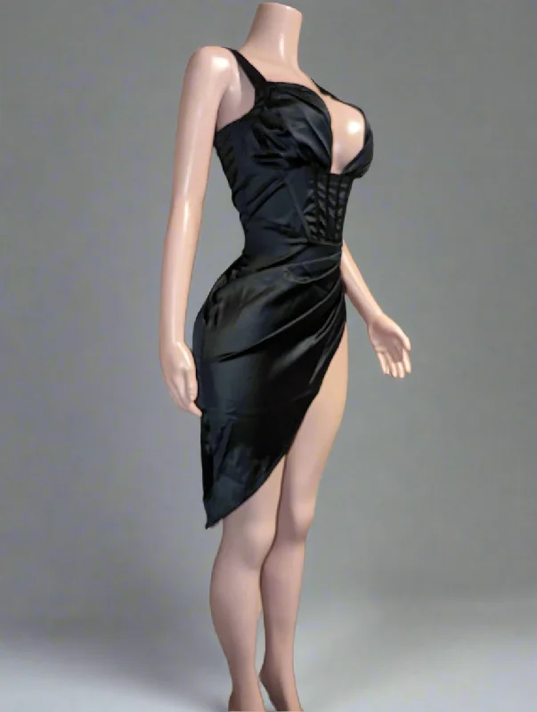 Satin Asymmetrical Dress