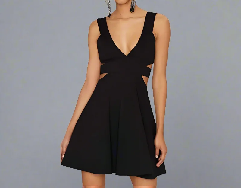 Sugar Cut Out Black Dress