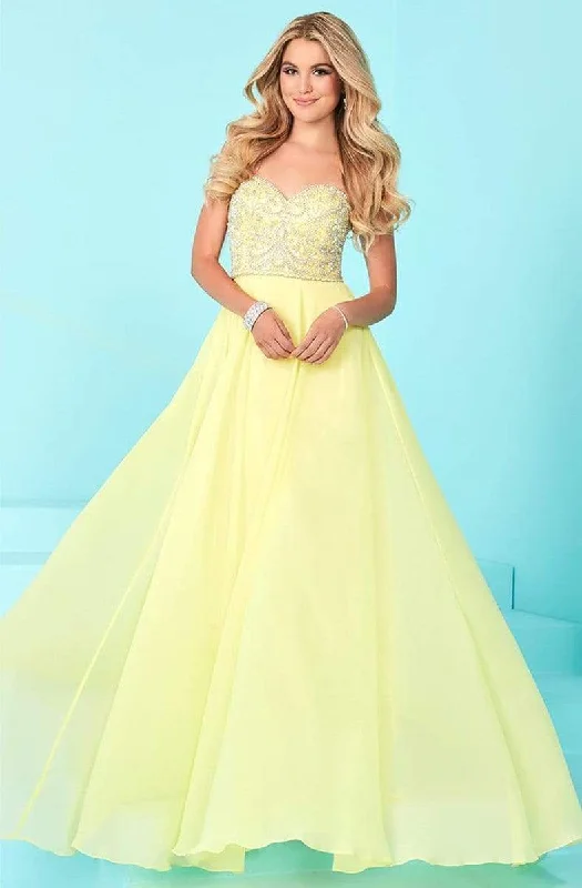 Tiffany Designs - 16231SC Flowy Chiffon Beaded Gown