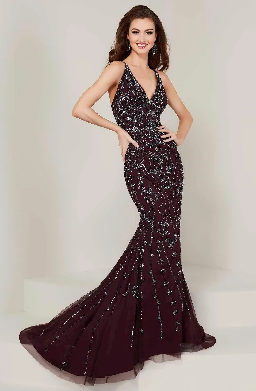 Tiffany Designs - 16349SC Embellished Sleeveless V Neck Gown