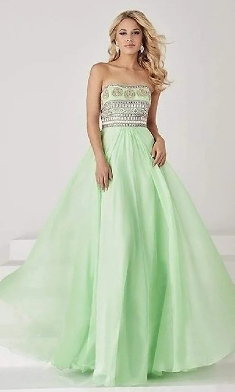 Tiffany Designs - 46016SC Strapless Chiffon A-line Dress