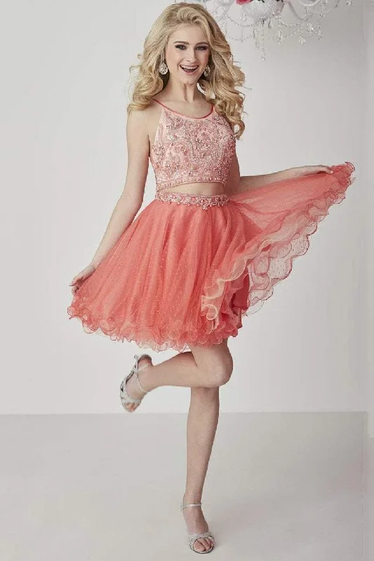 Tiffany Homecoming - 27138SC Scoop Two Piece Ruffled Dress