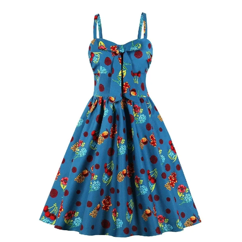 Caroline vintage dress, Vintage 1950's floral dress 1950's pin up, 1950's summer dress fifties new look,retro,polka dot,rockabilly