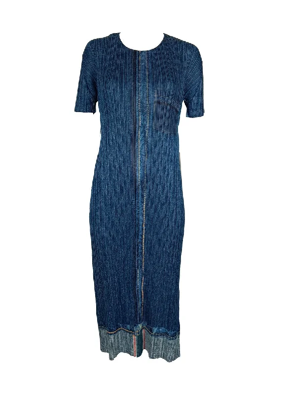 5240032 Denim Pleated Dress *Last Piece